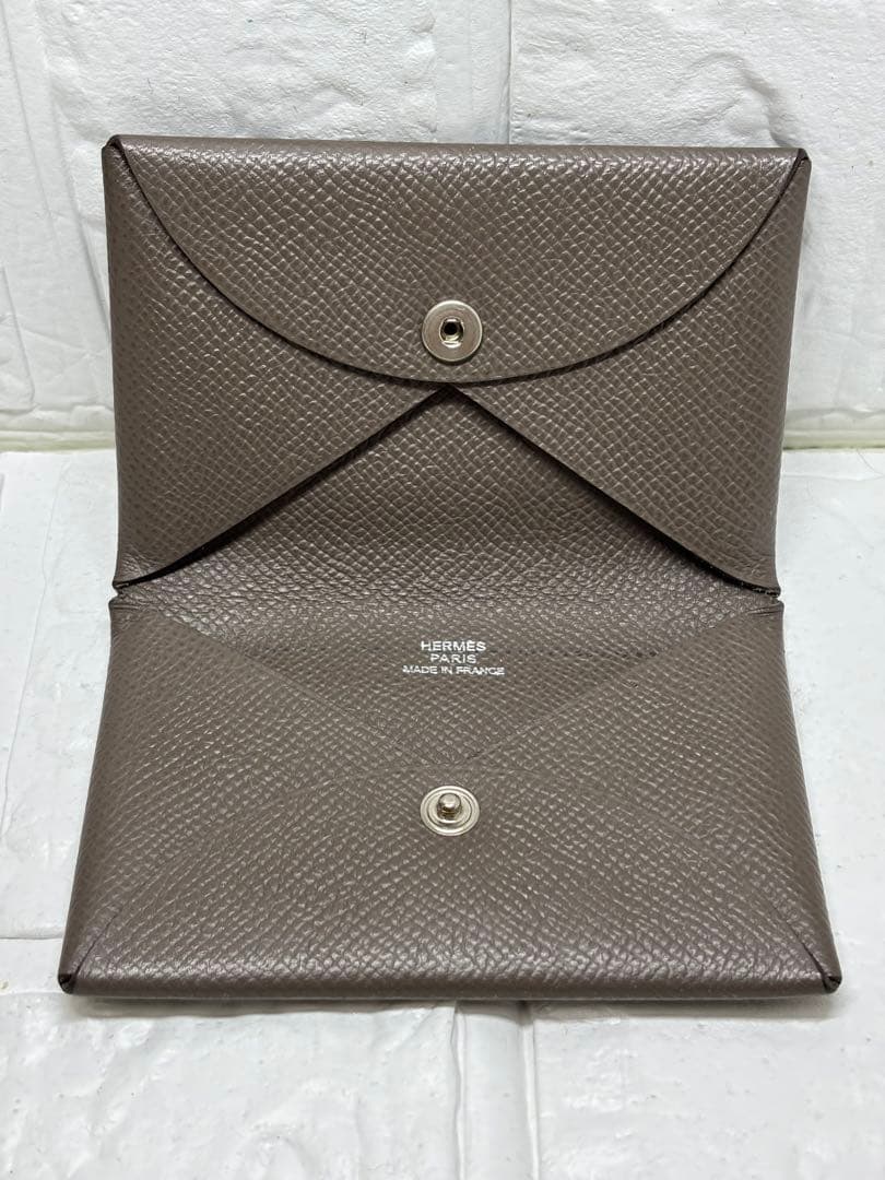 m.j. 　HERMES エルメス　カルヴィ エトゥープ カードケース