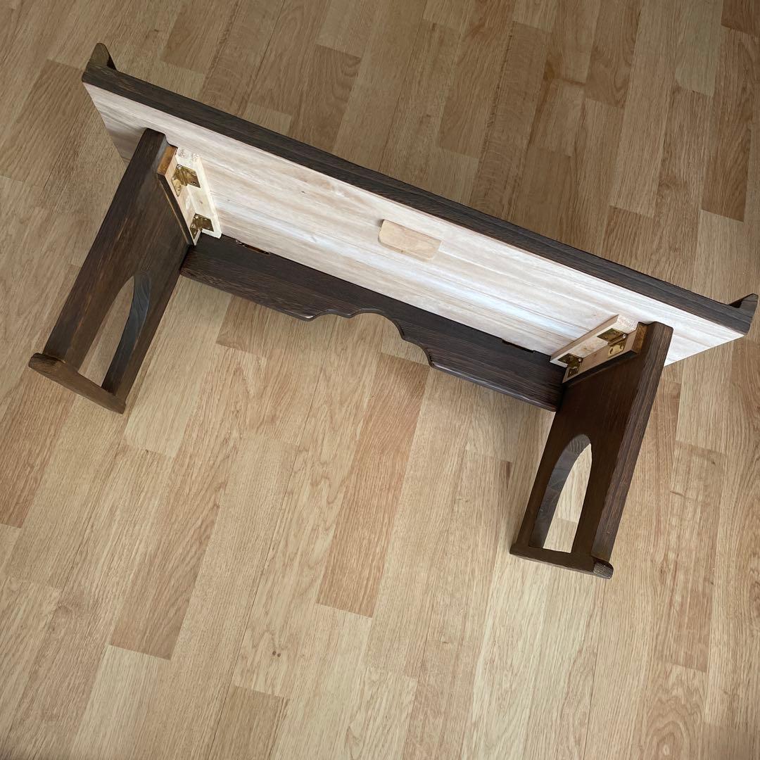 【未使用品】折りたたみ机　木製　総桐