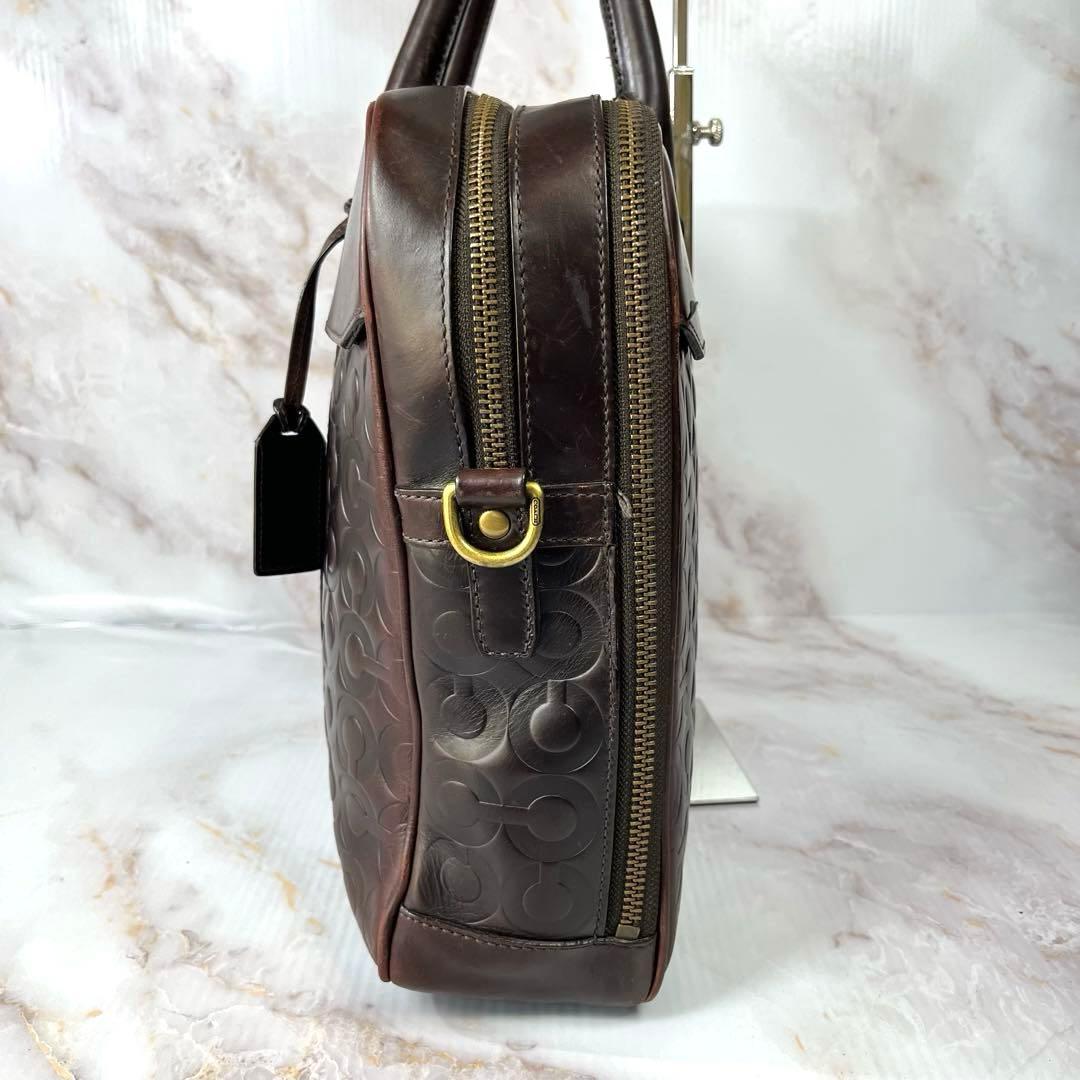 COACH コーチ ビジネスバッグ オールレザー A4可 オプアート 通勤