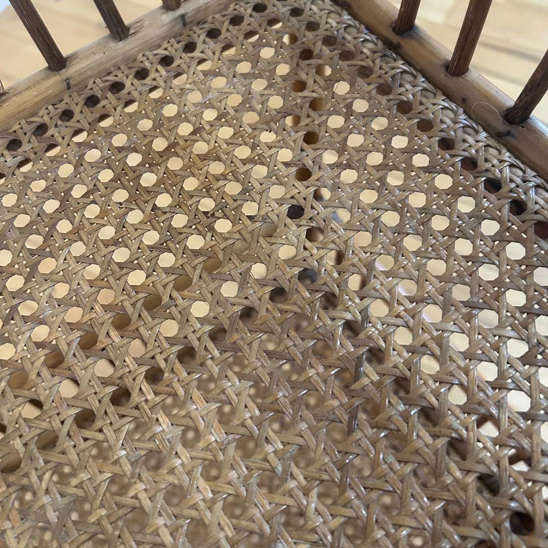 ☆アンティーク☆ ラタン　脱衣かご　ワゴン　マルチ　ラック　バスケット　古道具