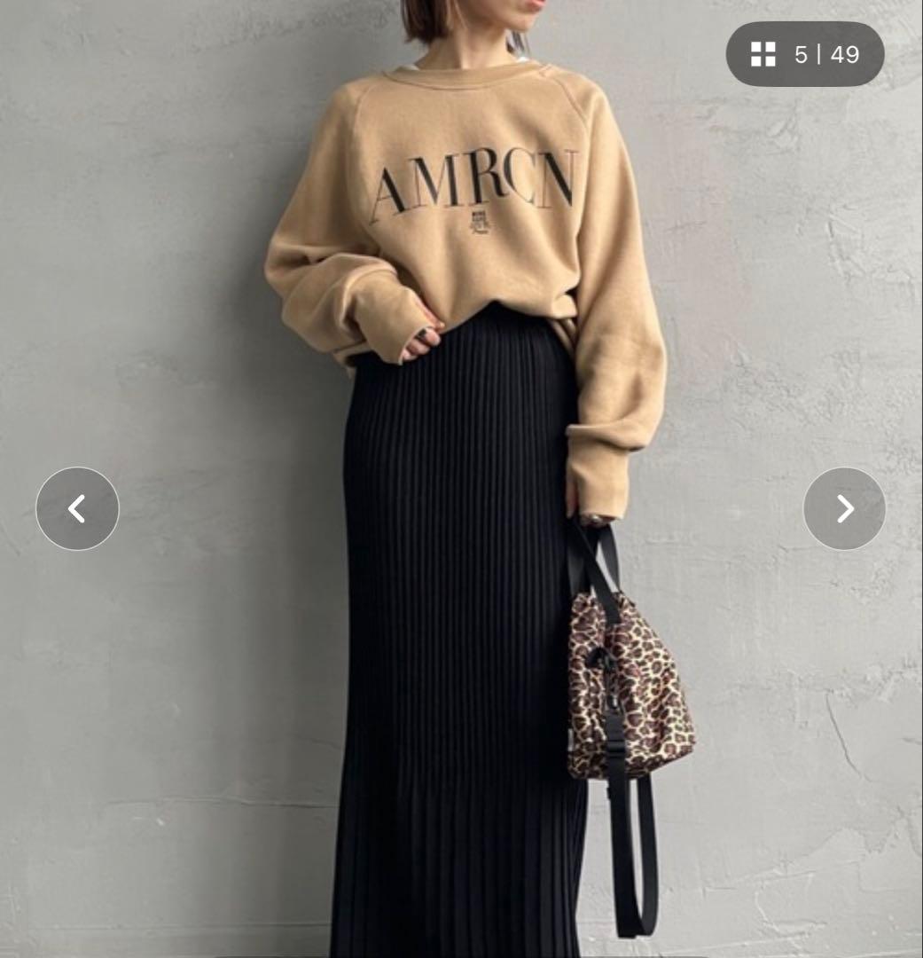 Americana CREW NECK SWEATバックジップ スウェット