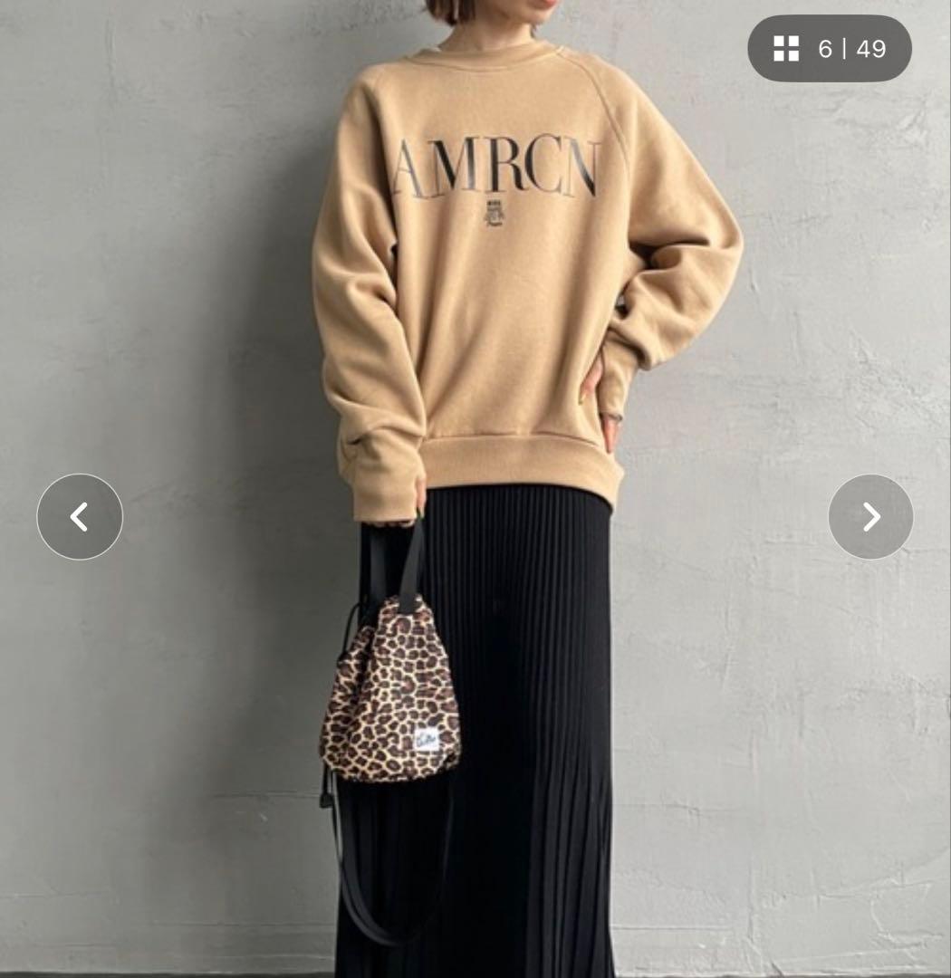 Americana CREW NECK SWEATバックジップ スウェット