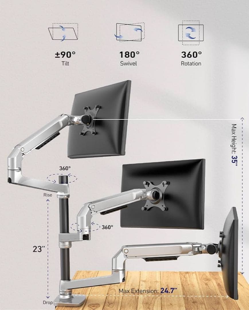 エルゴニオン　デュアルモニターアーム