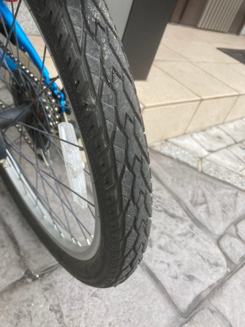 RIDE キッズバイク 青 バスケット付き