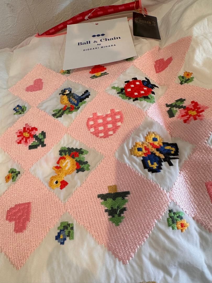 FELLER 刺繍エコバッグ ホワイトＬ