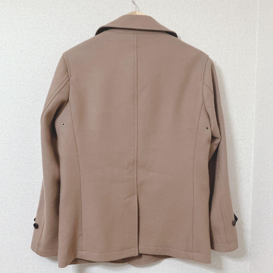 美品　シップス×ハミルトン 高級メルトンウールショートコートS キャメル