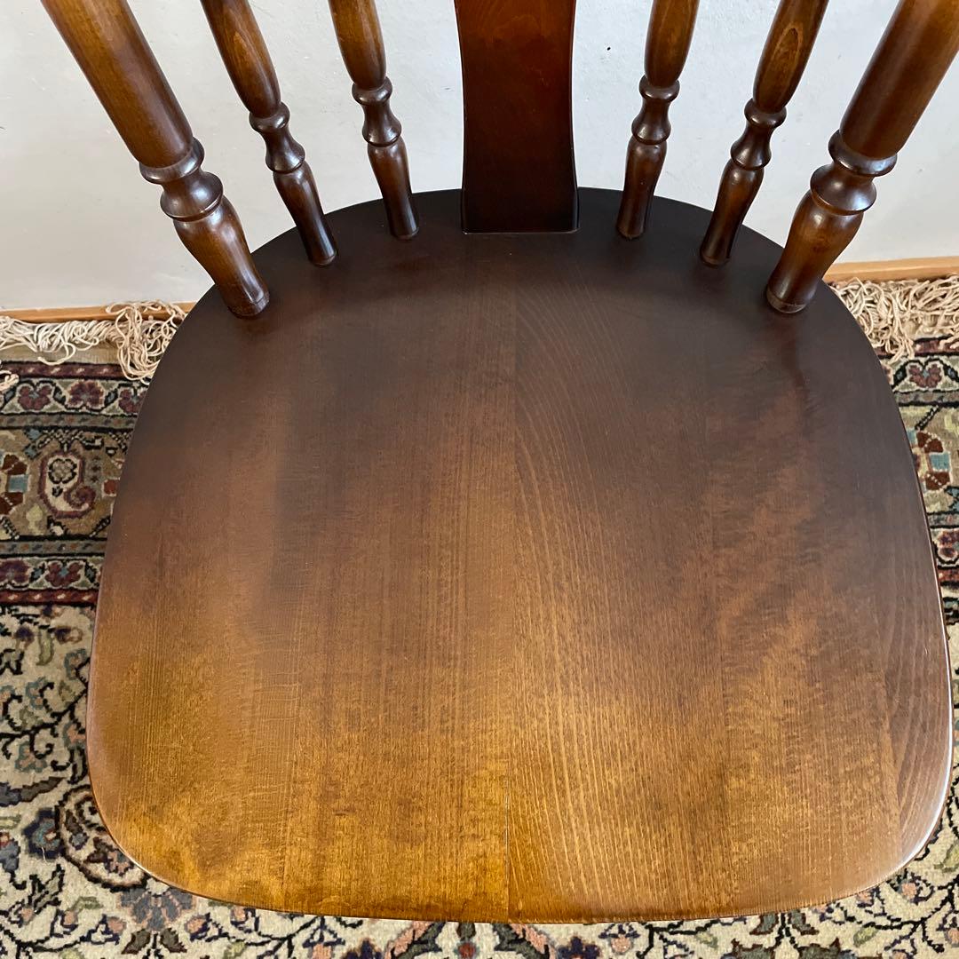 ④【美品】キツツキ 飛騨産業 ダイニングチェア　ウィンザーチェア　コムバック