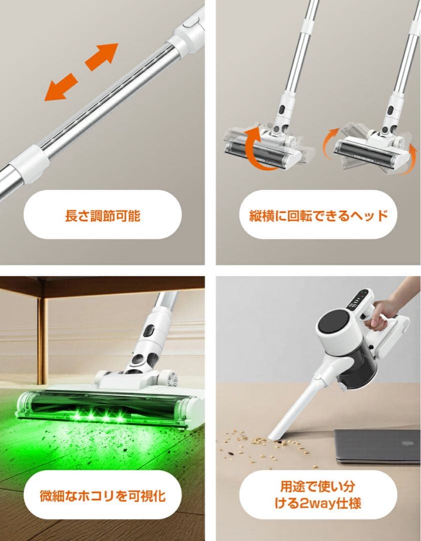 キング⭐︎新品未使用⭐︎掃除機 コードレス【2025革新モデル&超強力吸引 】