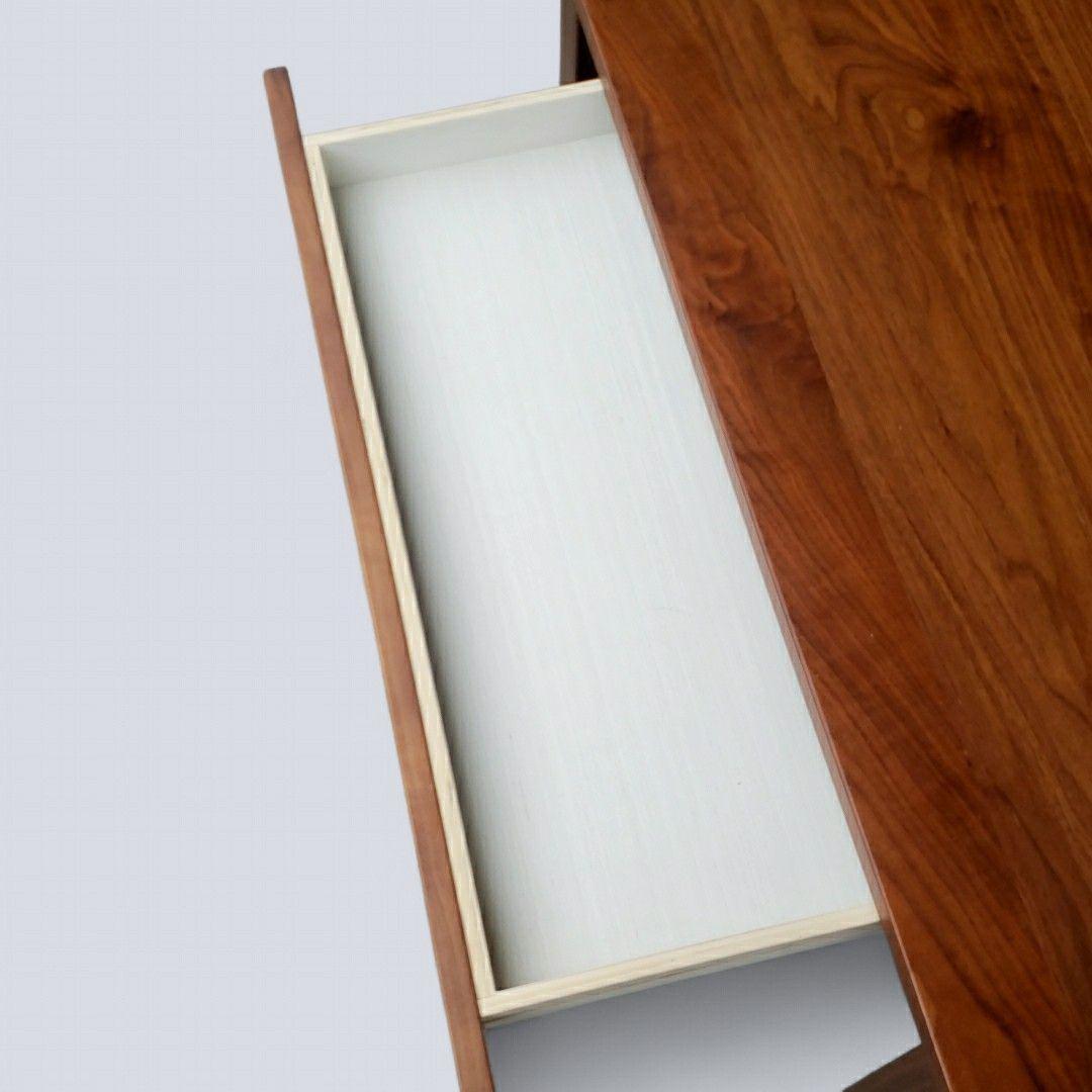 【廃盤】無印良品 無垢材 ローテーブル 引出し 天然木 ウォールナット