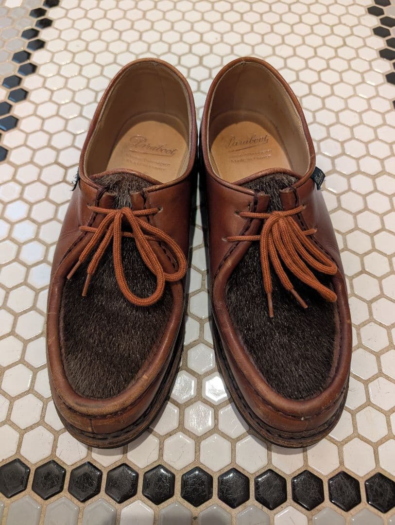 パラブーツParabootミカエルハラコフォック8レザー革靴