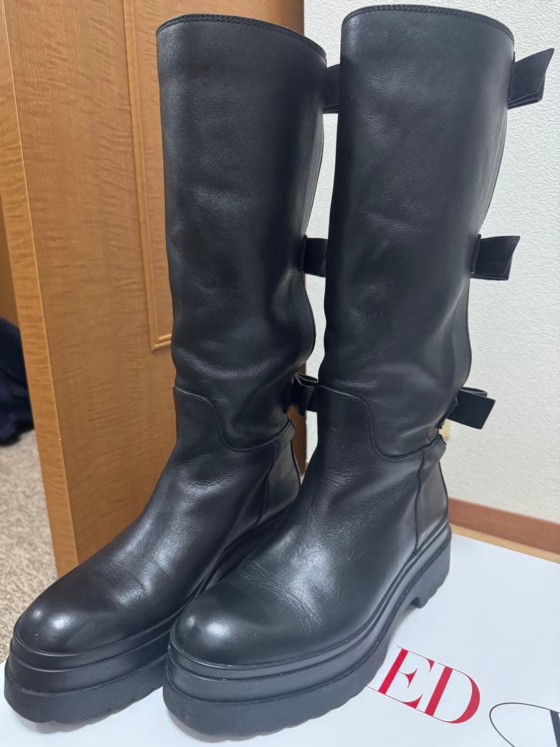 RED VALENTINOリボンロングブーツ 37