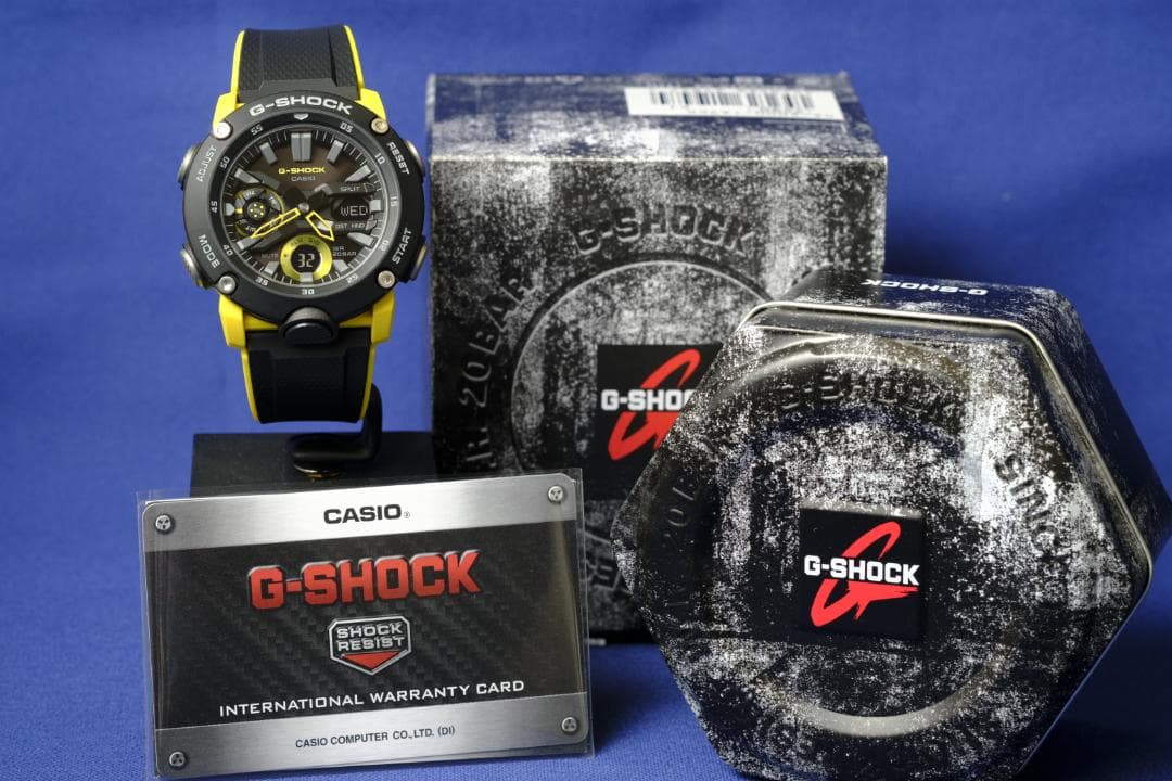 【美品】G-SHOCK GA-2000 ブラック×イエロー／箱有り (123)