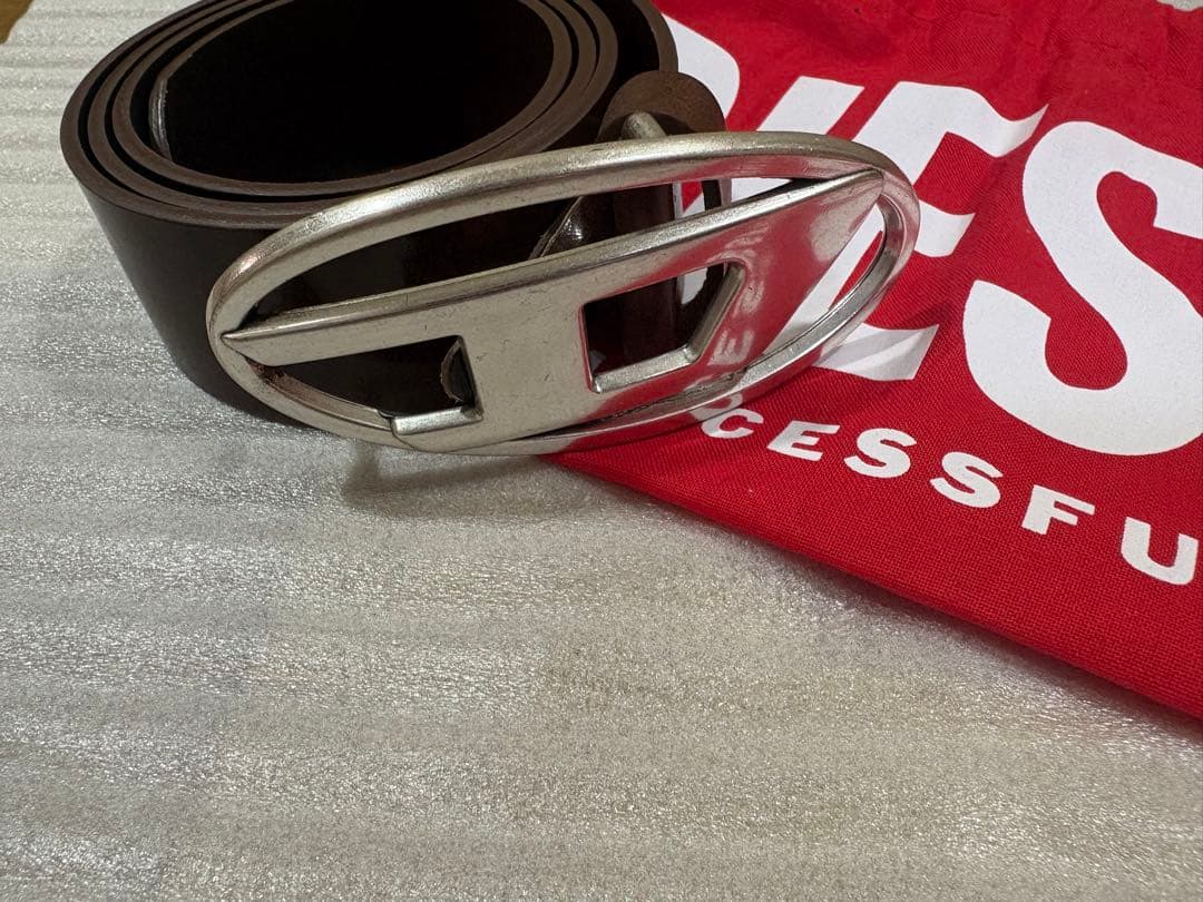 ディーゼル　DIZEL ベルト　X08516 ブラウン　80 レディースメンズ