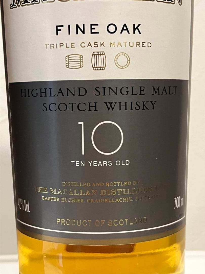 700ml×1本　箱付　マッカラン 10年　ファインオーク MACALLAN
