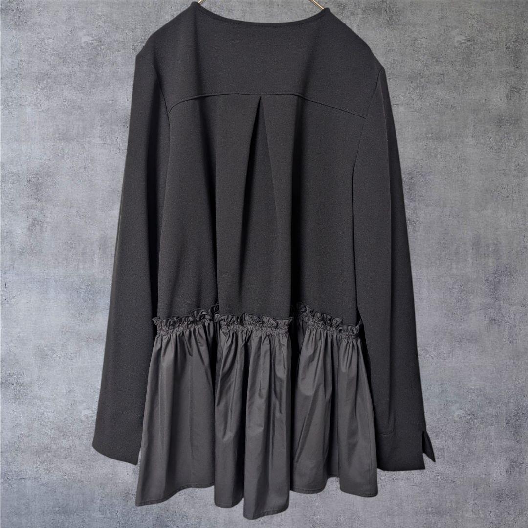 trois カットジョーゼット 裾切替ブラウス 晴れの日ブラウス