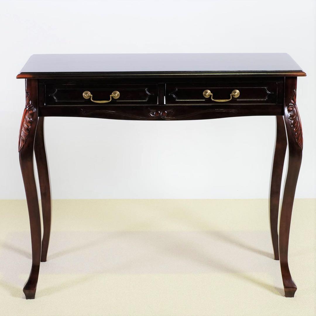 D 新品 コンソールテーブル アジアン 机 デスク サイドテーブル アンティーク