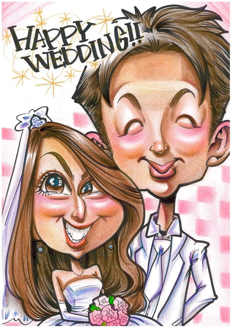 【プレゼントに人気】優しいタッチの手描き似顔絵★修正OK★還暦★お祝い