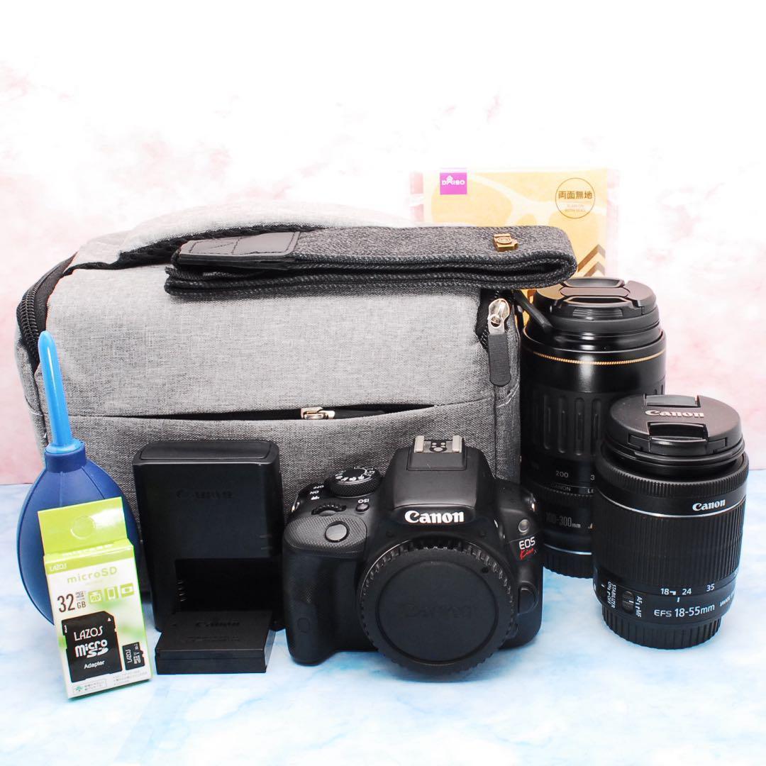 キャノン Kiss X7☆高性能STM＆超望遠☆一眼レフカメラ☆バッグ付