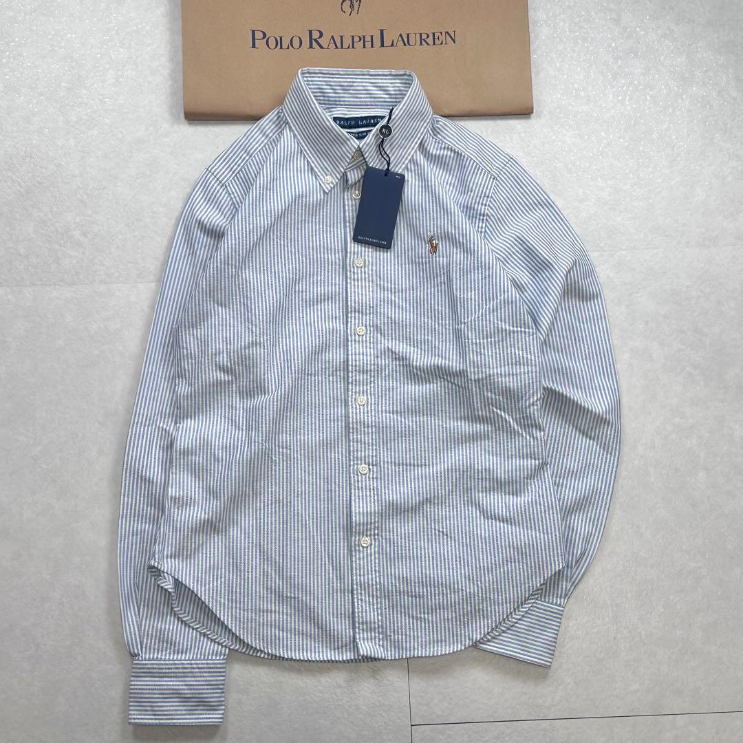 【未使用】RALPH LAUREN オックスフォードストライプBDシャツ 6