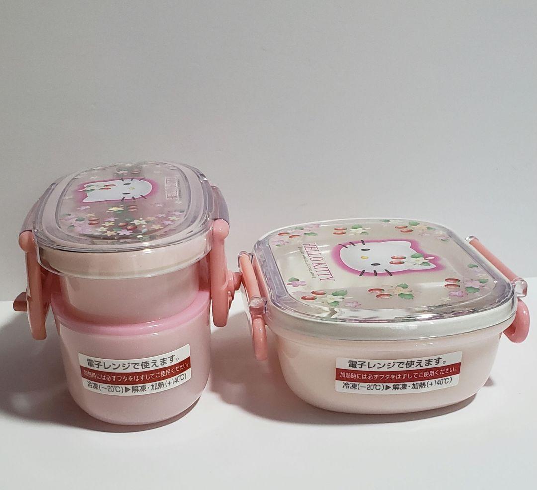ハローキティ♥　弁当箱2個　野いちご　ランチボックス　ふりかけプレート、シート
