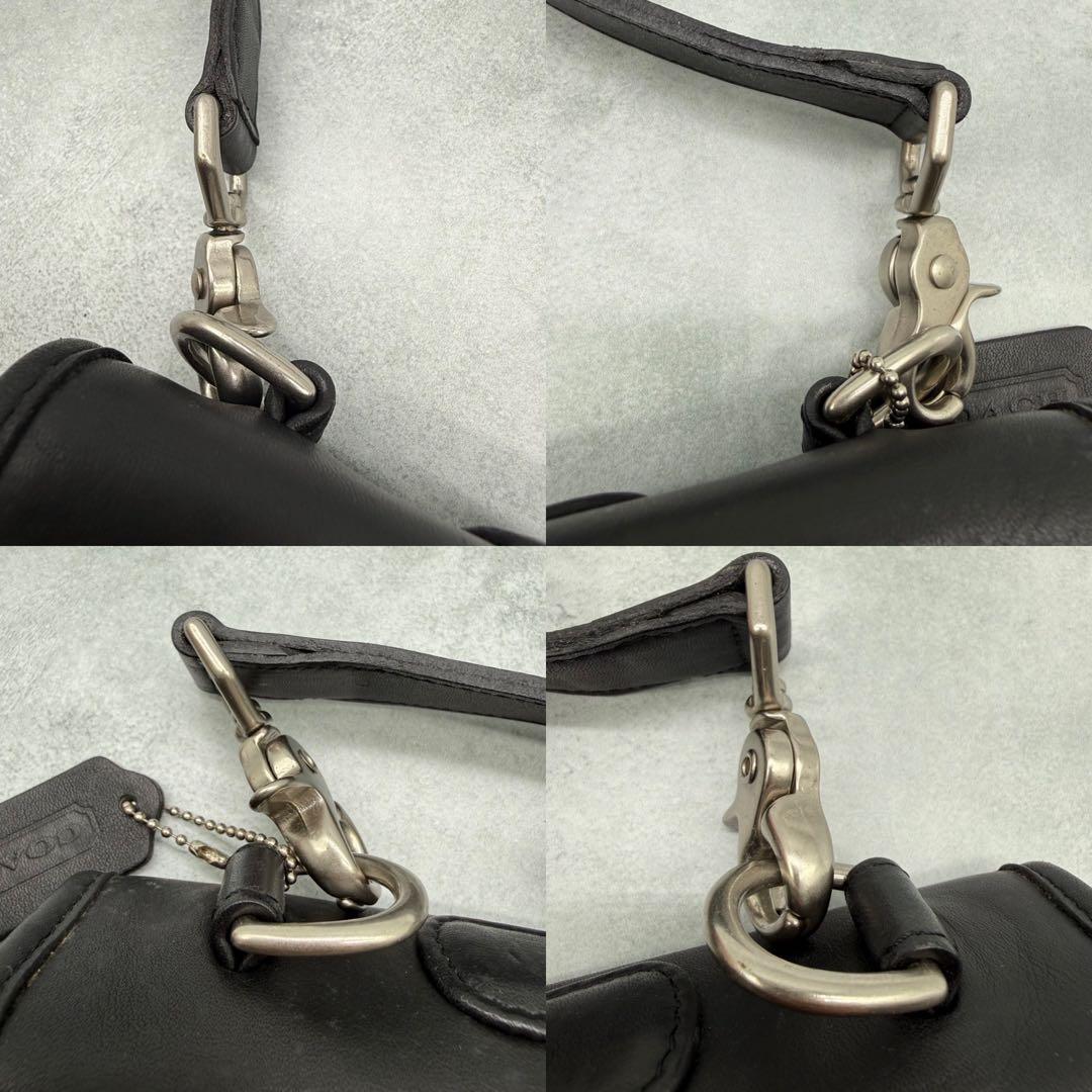 COACH オールドコーチ ビジネスバッグ 2way レザー クロスボディ 黒
