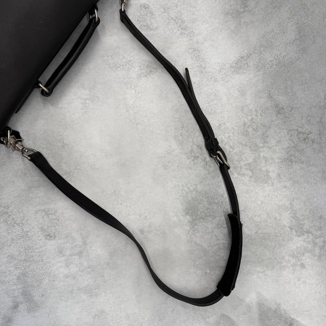 COACH オールドコーチ ビジネスバッグ 2way レザー クロスボディ 黒