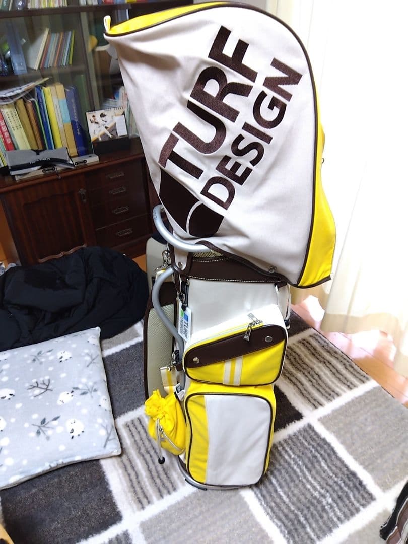 ターフデザイン　キャディバッグ　イエロー×グレー