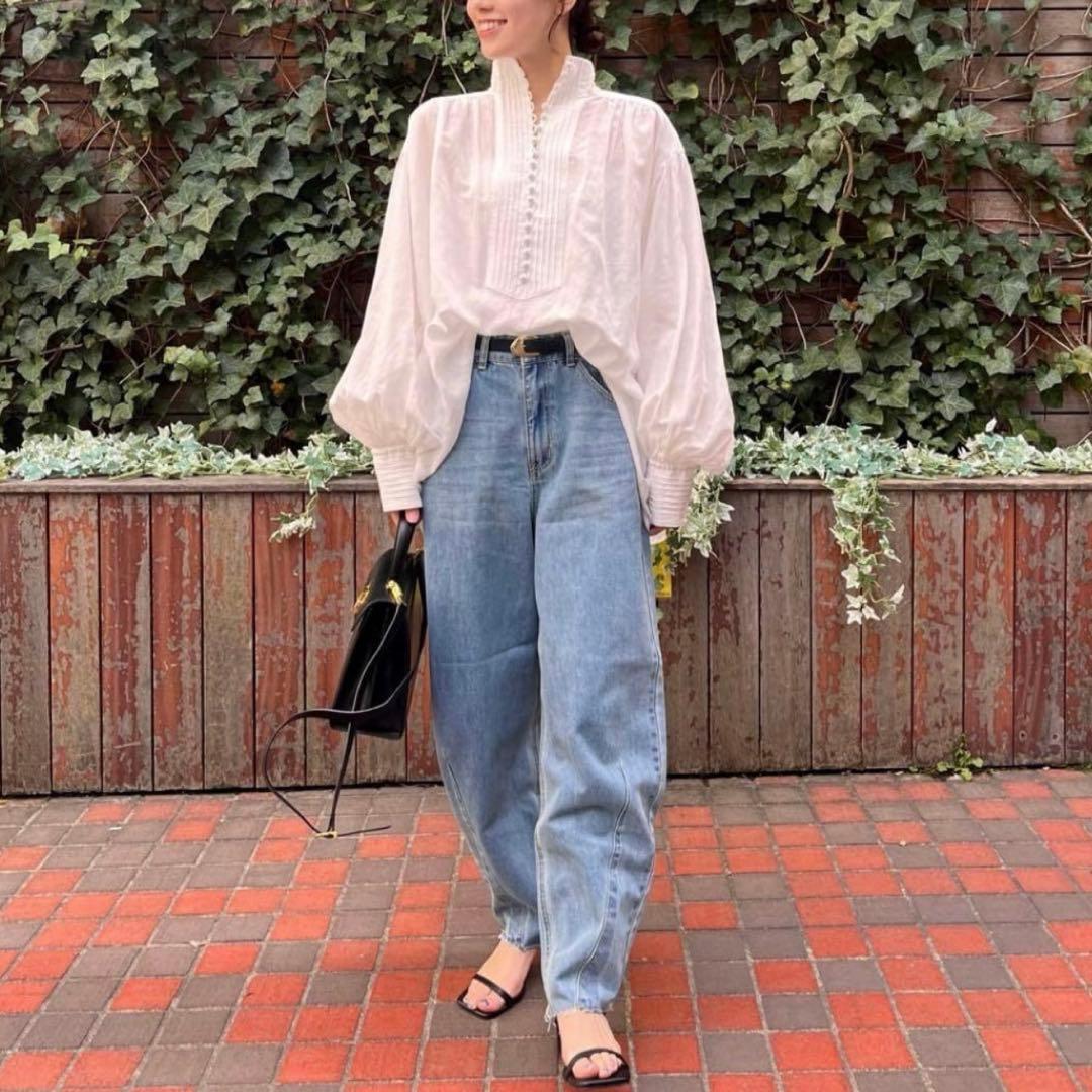 新品✨＜神崎恵さんコラボ＞タックボリュームブラウス カデュネ　CADUNE 36