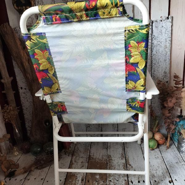 ヴィンテージ ポストモダン ビーチチェア 折り畳み チェア ローンチェア 椅子