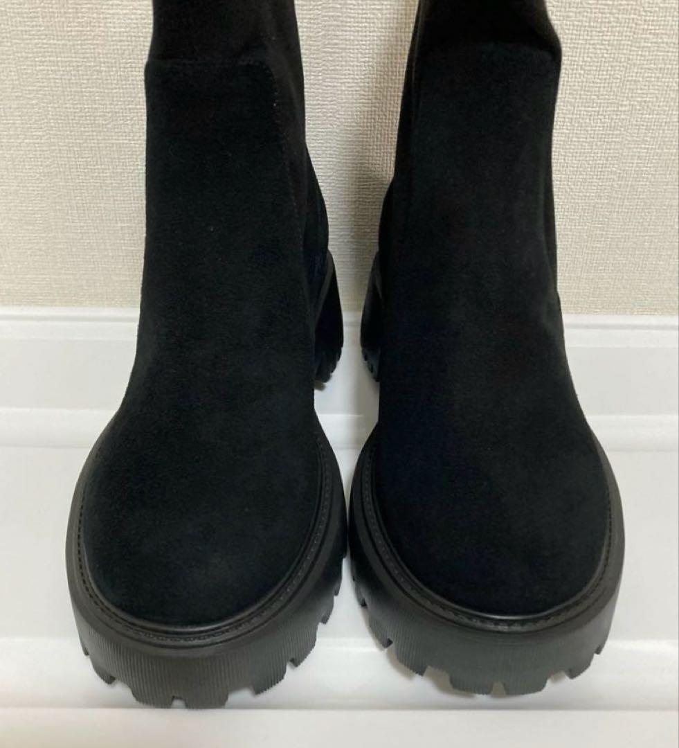 新品★ストレッチ ショートブーツ 黒 UNITED ARROWS ¥31900