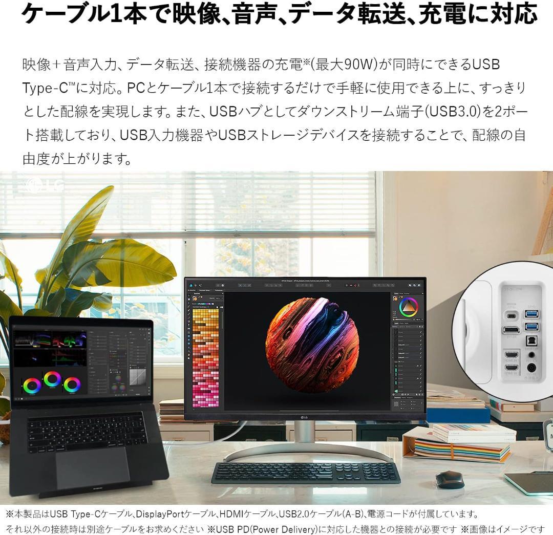 LG ディスプレイ 32UQ850-W 31.5インチ