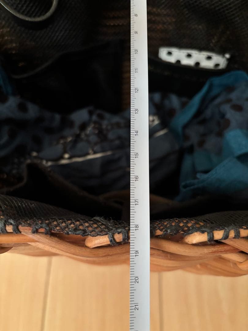 エバゴス　かごバッグ　革ハンドル