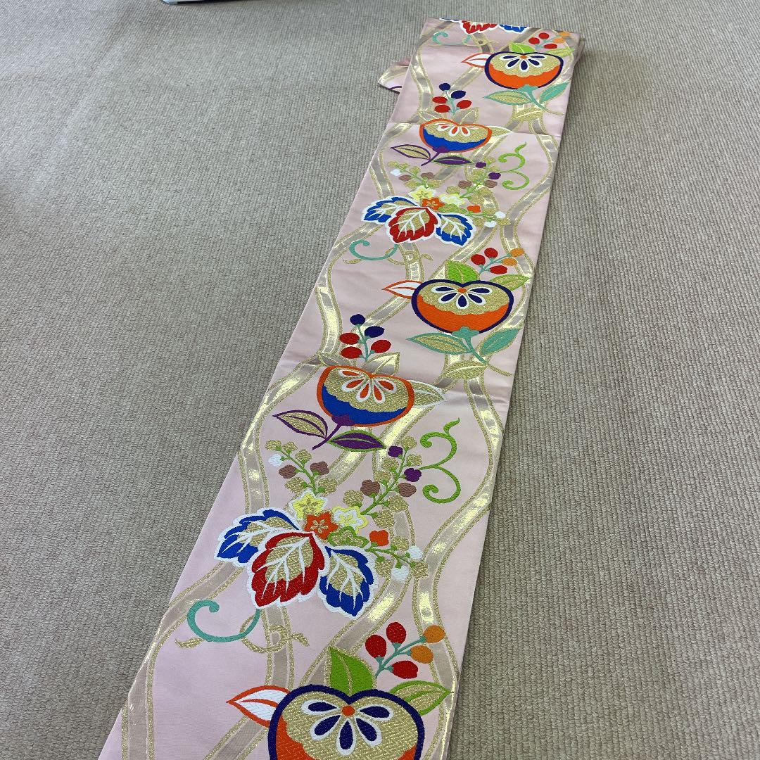 新品 西陣織 七五三 七歳用袋帯 未仕立て お仕立て上がり価格 正絹 祝帯 和装