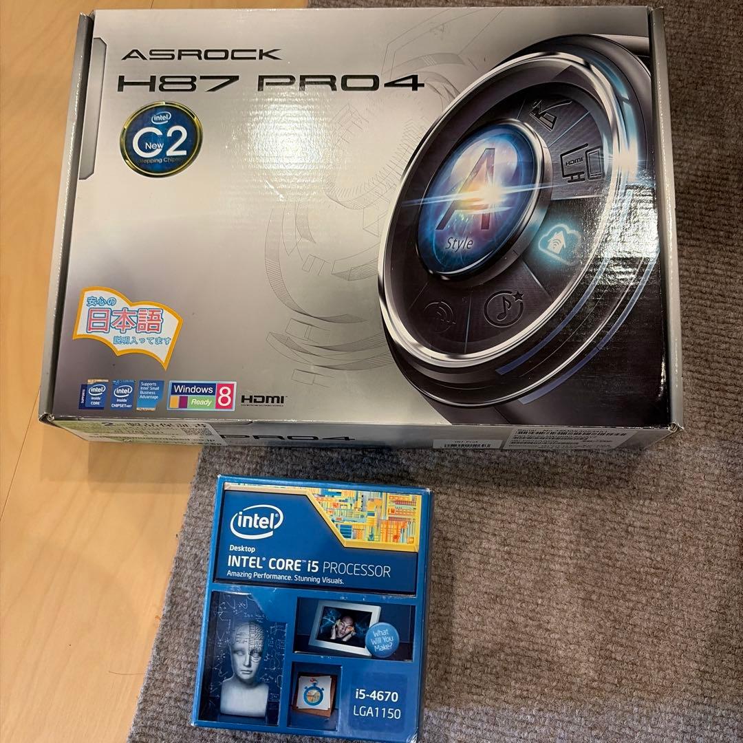 自作PC core i5 4670 メモリー　8GB HDDなし　動作確認