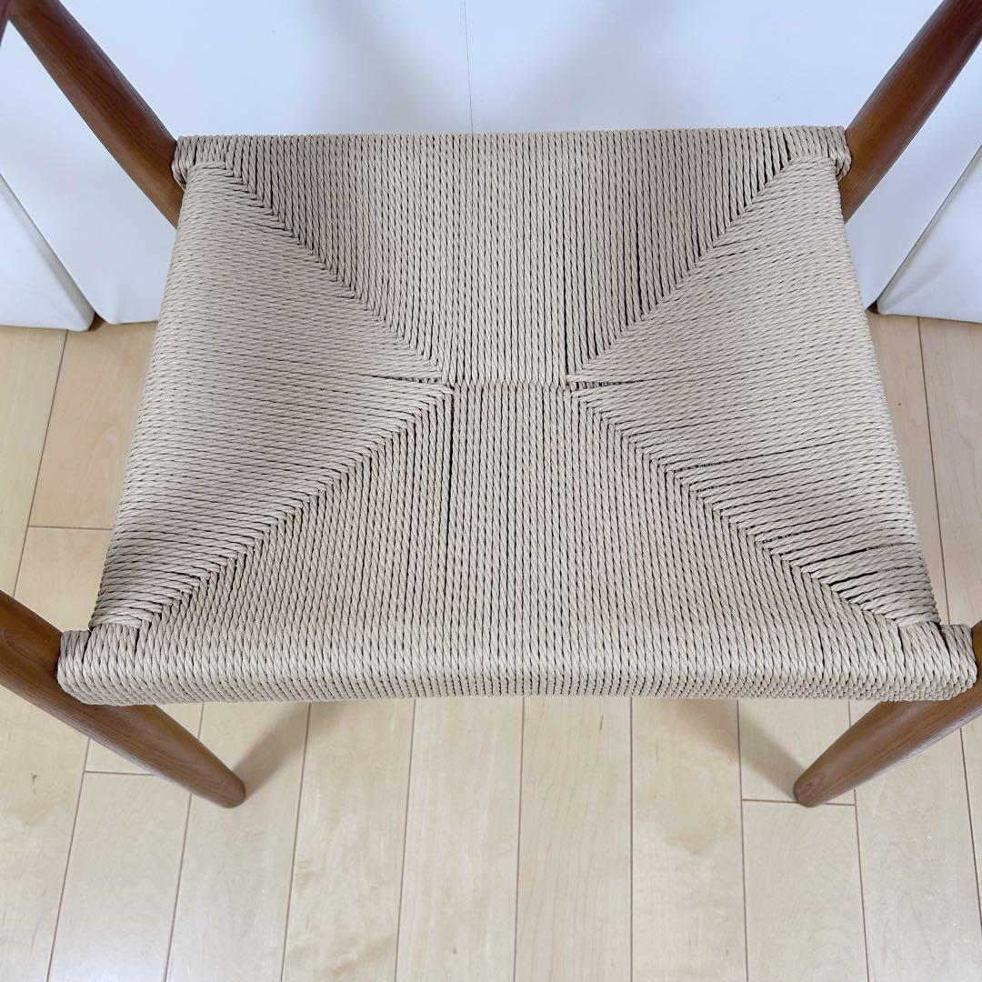 ペーパーコード　アームチェア　アッシュ　タンスのゲン ブラウン　天然木　無垢材④