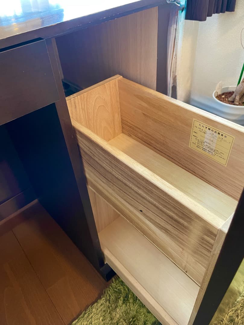 ドレッサー　ワイドミラー、大容量収納