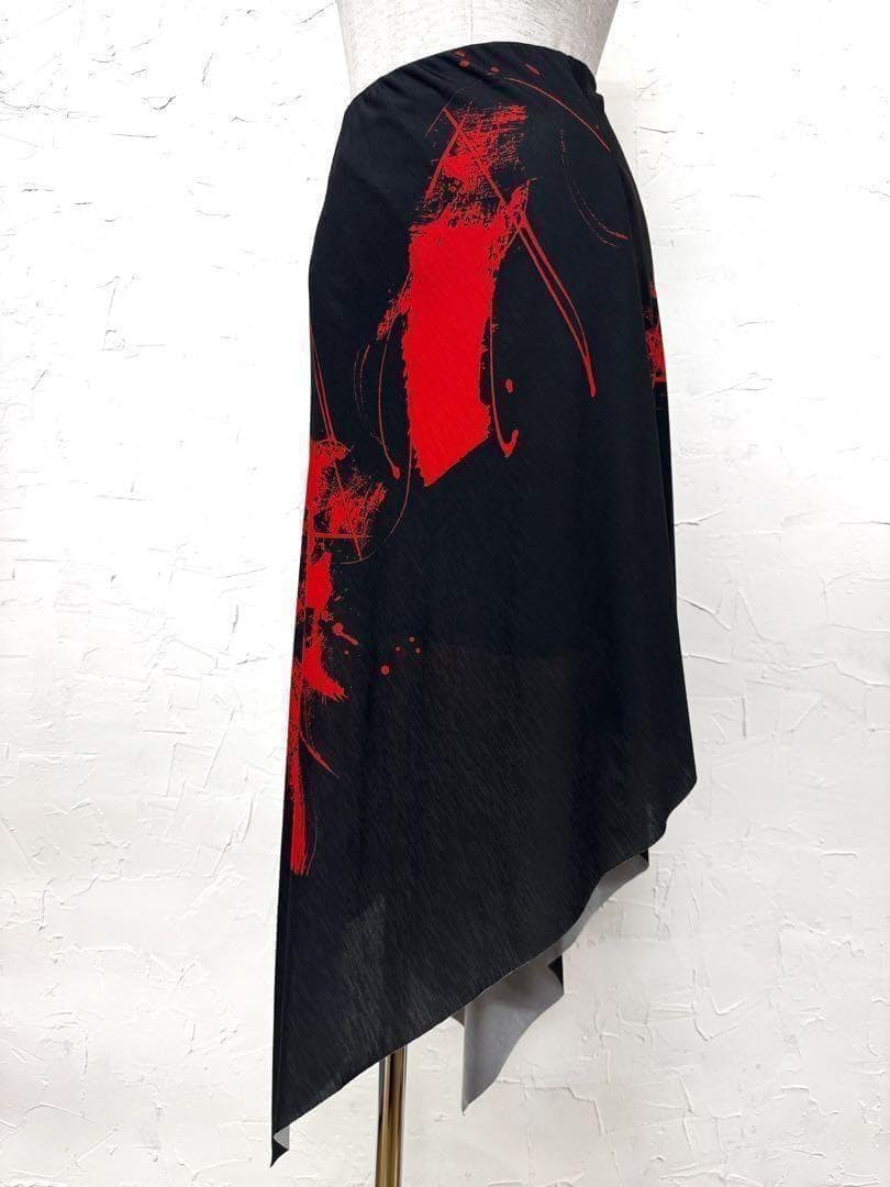 【ラテン】新品　黒　ツーピース　ドルマンセットアップ　赤黒　ｒ759