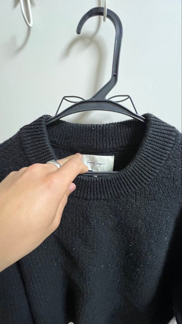 Second layer ショートボックスニット　黒