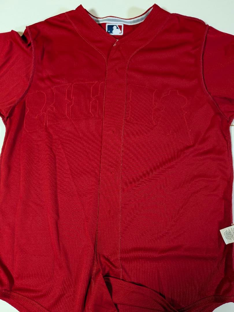 ①USA製 マジェスティック　エンゼルス 大谷翔平 ユニフォーム　Ｍ レッド