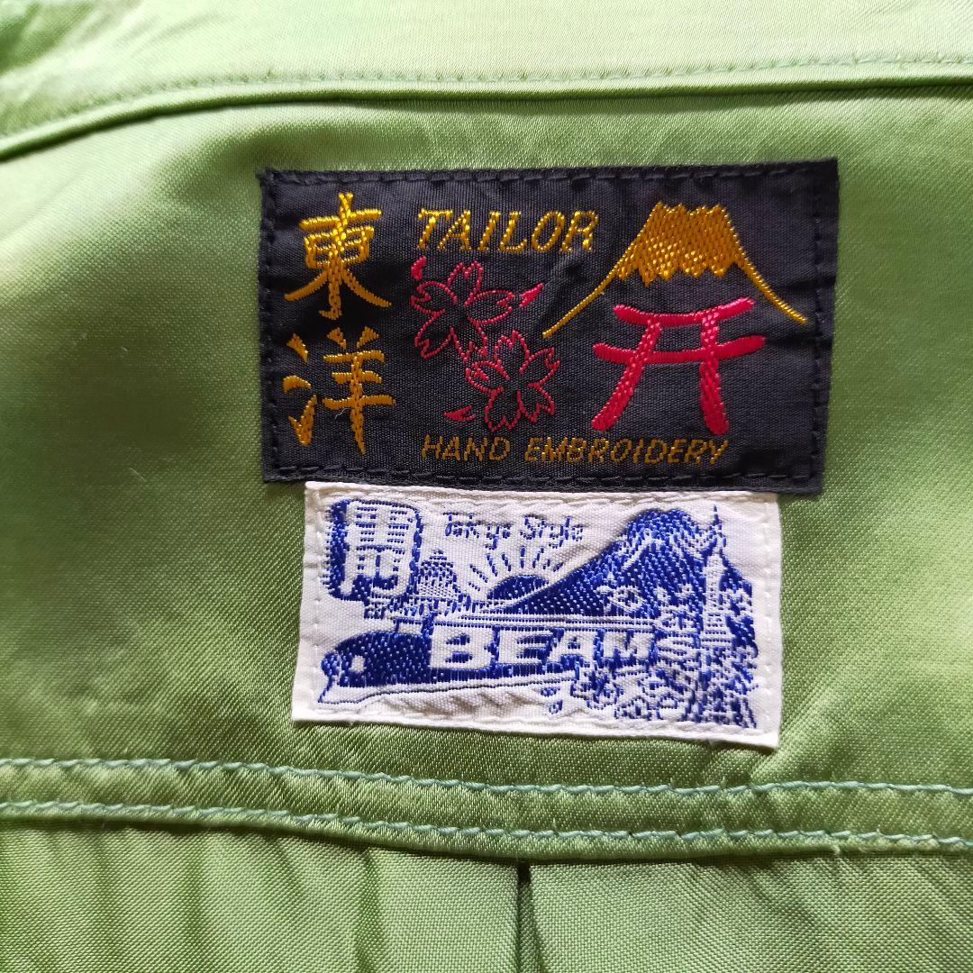 BEAMSBOY×東洋　龍刺繍　スカチャイナジャケット　チャイナシャツ