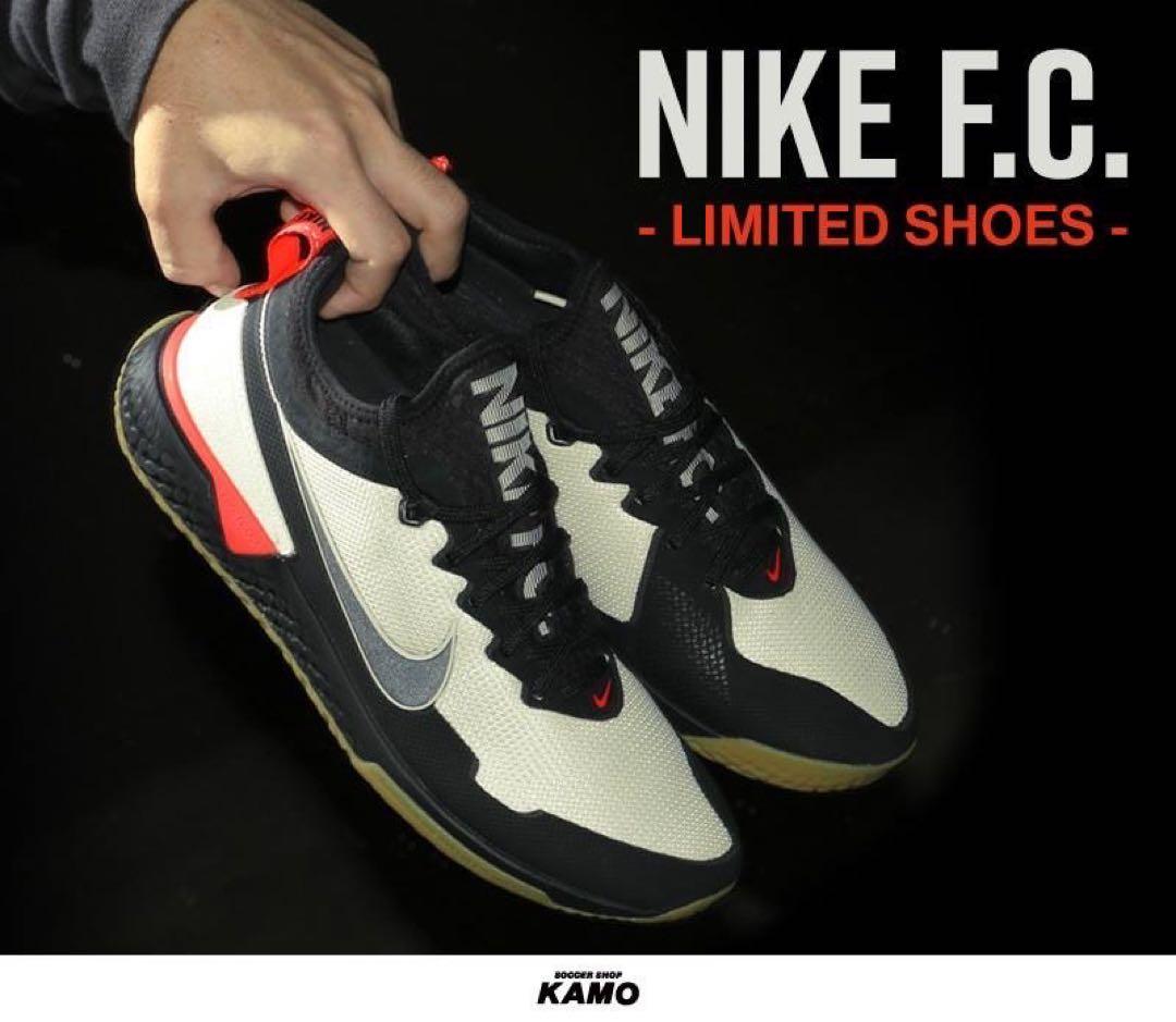 NikeF.C.フットボールシューズ ブラック/グレー/レッド