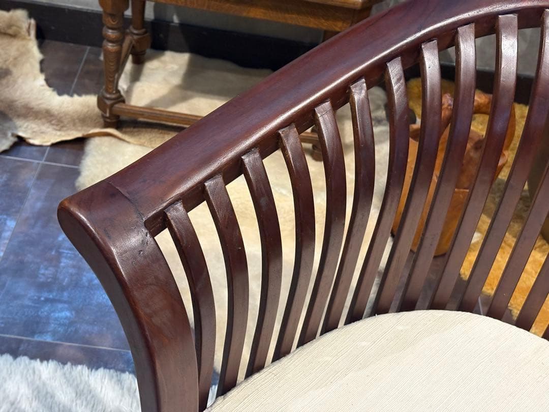 リゾート家具　アームソファ　ダイニングソファ　アンティーク　アジアン　NZ