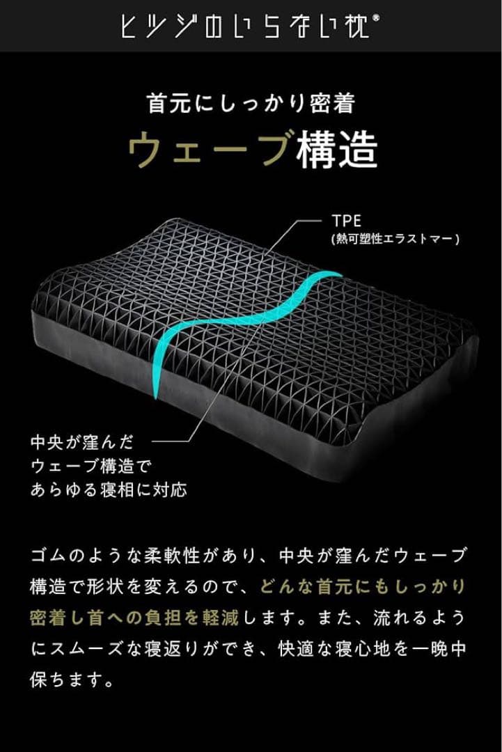 ヒツジのいらない枕 テンセル枕カバー付 まくら 低反発 高反発 丸洗い至極