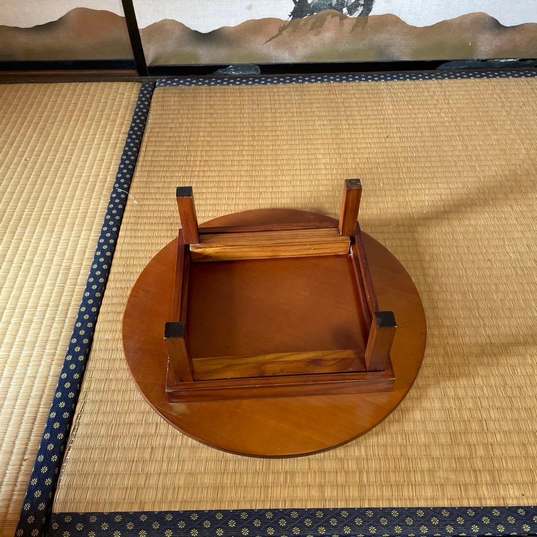 ちゃぶ台　小さめ　レトロ　折りたたみ