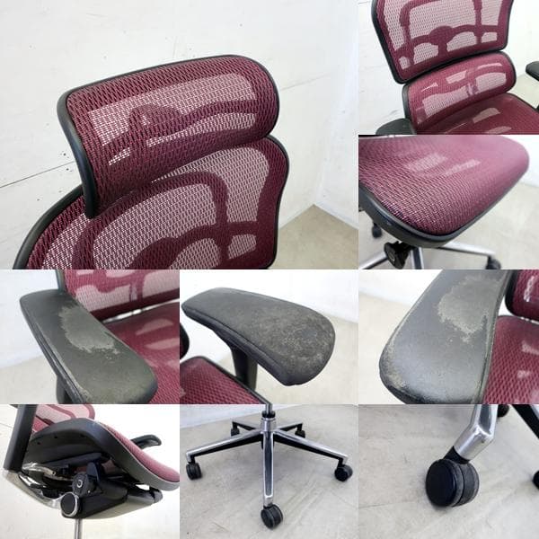 エルゴヒューマンベーシック■メッシュバック■ランバーサポート■ヘッドレスト付