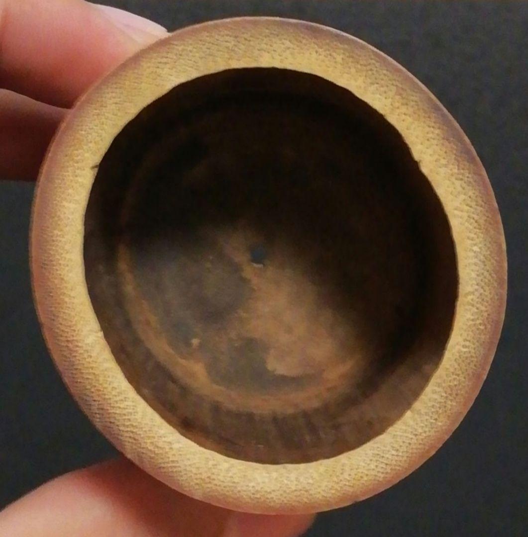 川上閑雪書付　竹　蓋置　共箱　茶道具