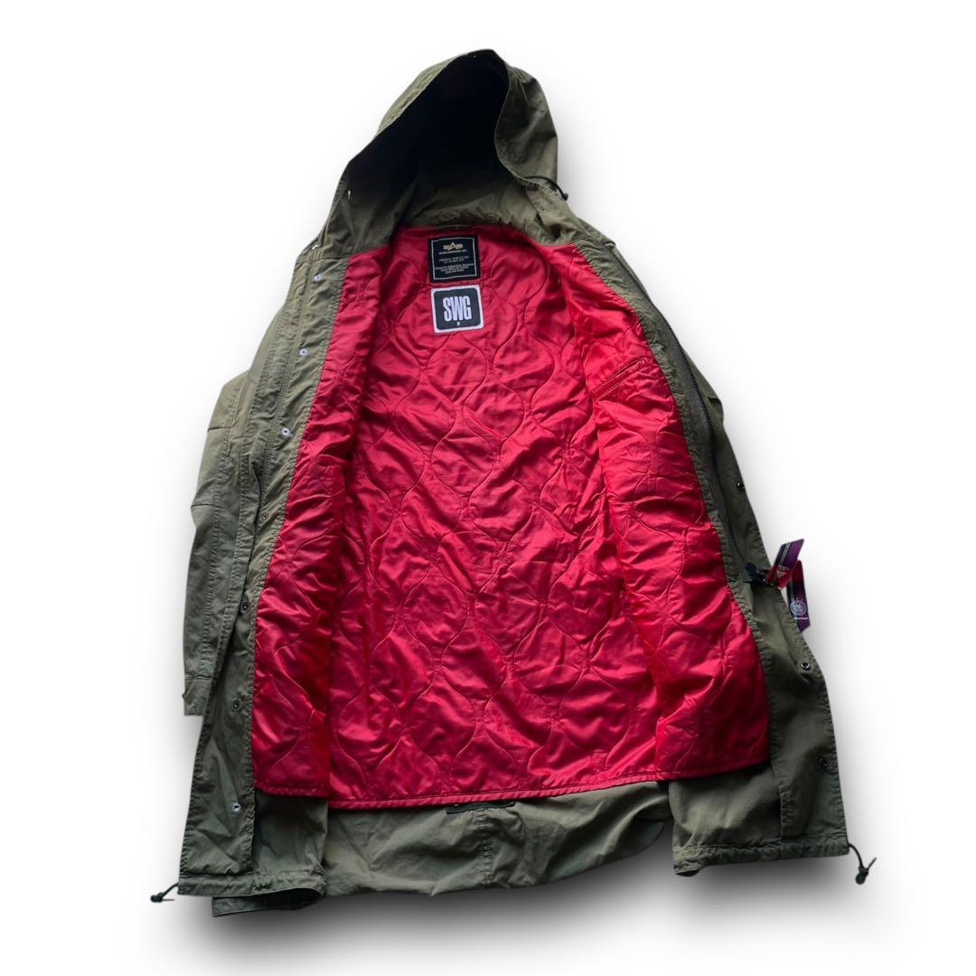 00s スワッガー × アルファ ワッペン装飾 モッズコート size X