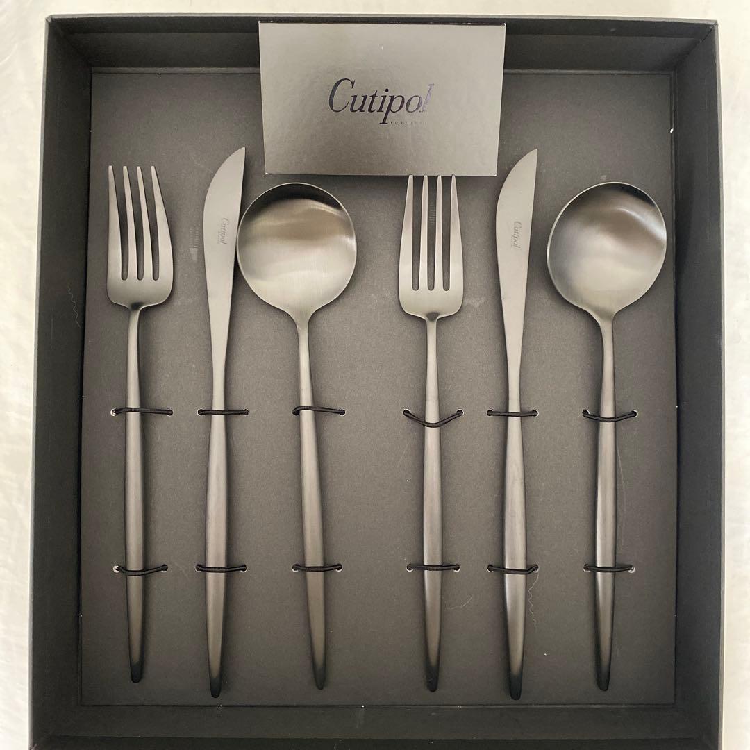 【さんたさん専用】Cutipol カトラリーセット 6点 ブラックブラック