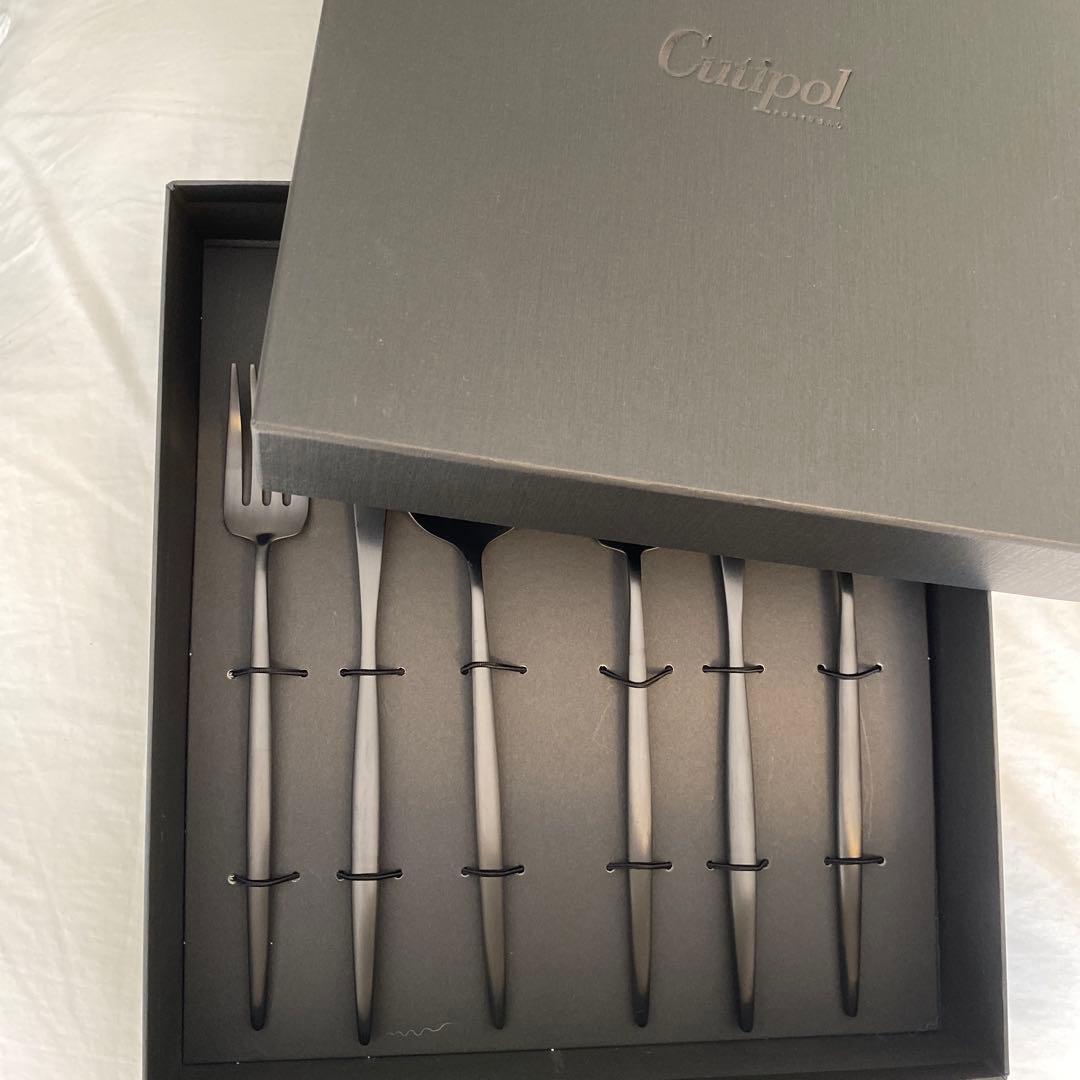 【さんたさん専用】Cutipol カトラリーセット 6点 ブラックブラック