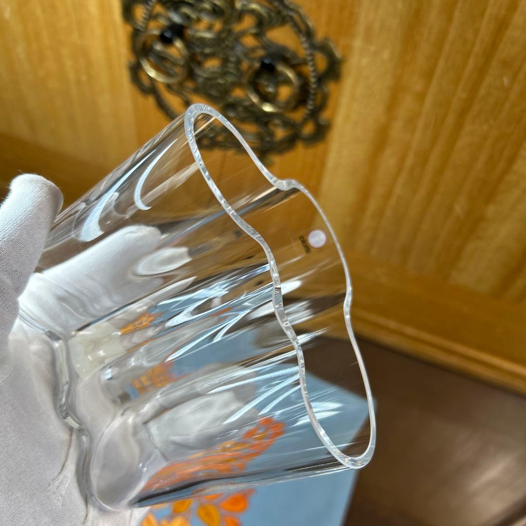 イッタラ　アルヴァ・アアルト　クリア　95ミリ フラワーベース　美品